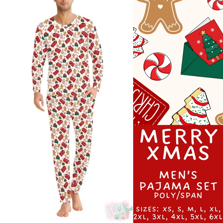 Batch #412 - Christmas Family Pajamas 2 - Closes 9/12 - ETA late October - Merry Xmas Men's Pajama Set
