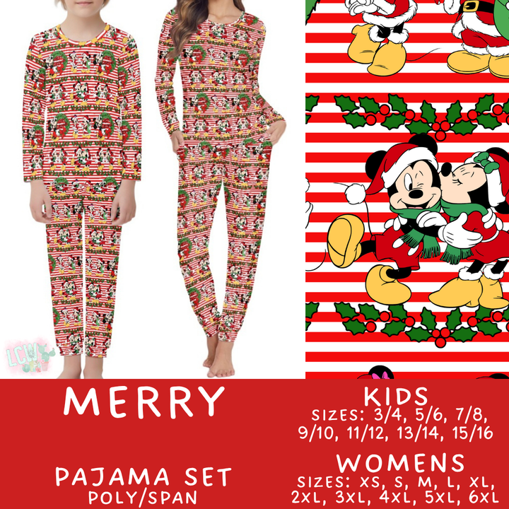Batch #430 - Magical Christmas Family Pajamas - Closes 10/15 - ETA late Nov - Merry Women's & Kid's Pajama Set