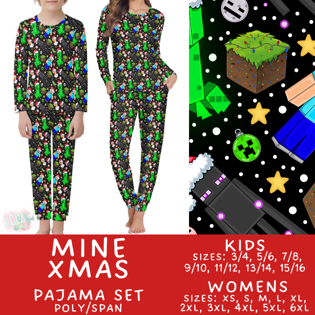 Batch #431 - Character Christmas Pajamas - Closes 10/16 - ETA late Nov - Mine Xmas Women's & Kid's Pajama Set