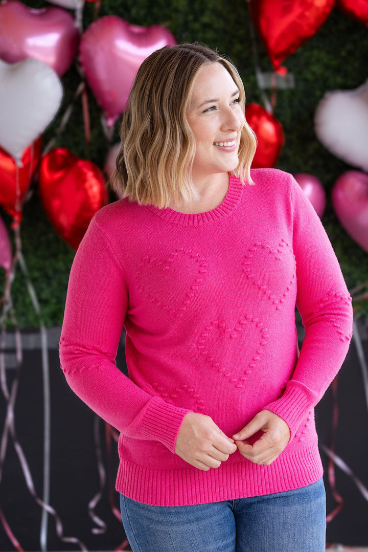 IN STOCK Be Mine Sweater - Hot Pink
