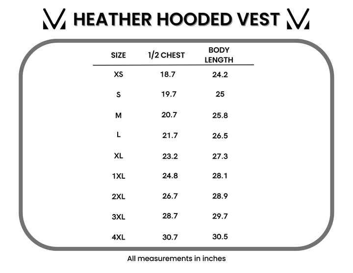 IN STOCK Heather Hooded Vest - Black