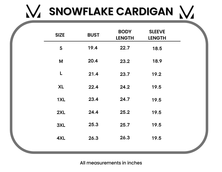 IN STOCK Snowflake Cardigan - Black FINAL SALE