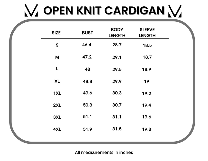 IN STOCK Open Knit Cardigan - Neutral