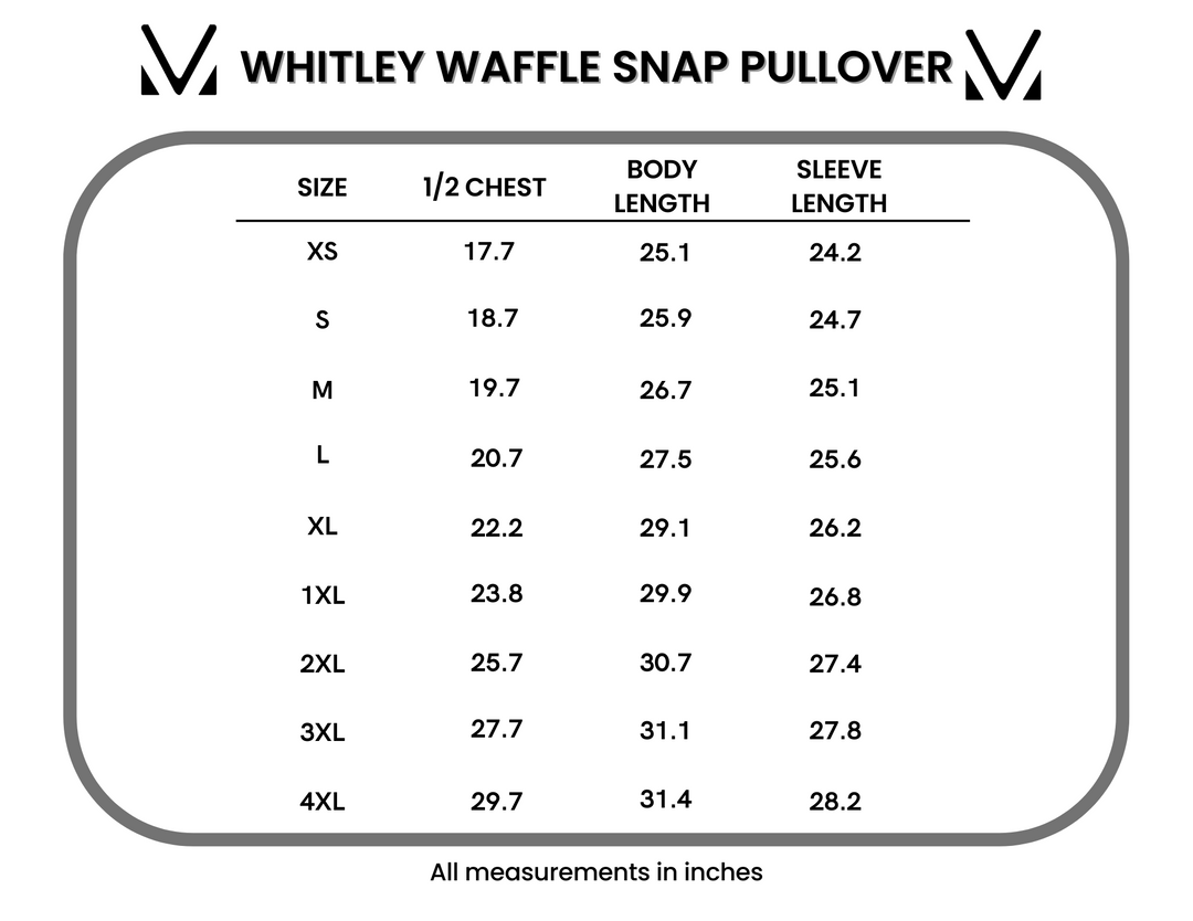 IN STOCK Whitley Waffle Snap Pullover - Black