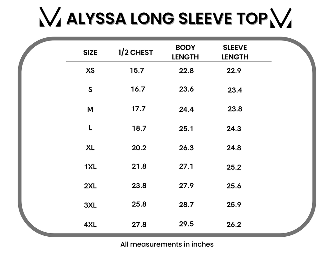 IN STOCK Alyssa Long Sleeve Top - Black