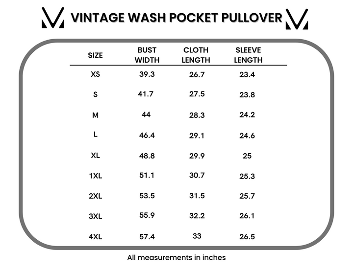 IN STOCK Vintage Wash Pocket Pullover - Nautical Navy FINAL SALE