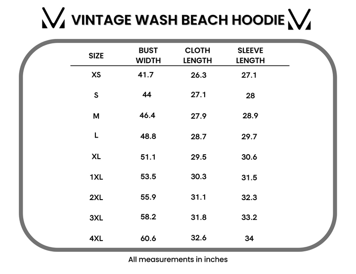 IN STOCK Vintage Wash Beach Hoodie - Seabreeze FINAL SALE