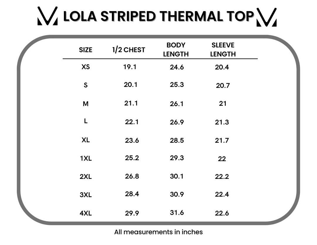 IN STOCK Lola Striped Thermal Top - Black