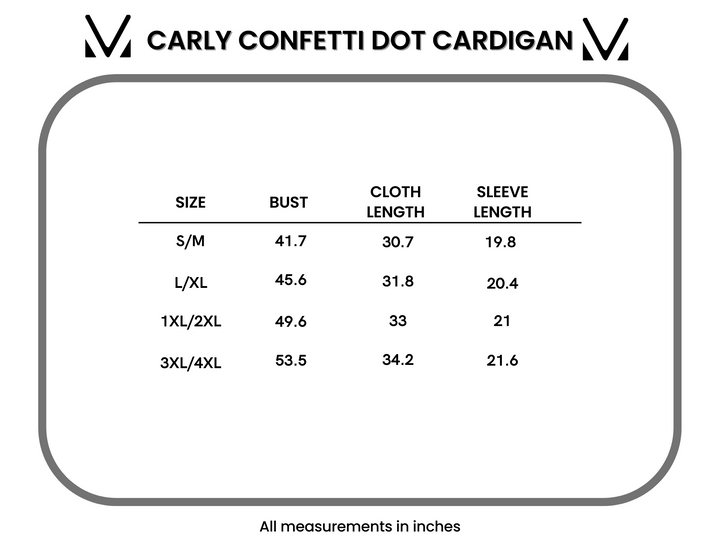 IN STOCK Carly Confetti Dot Cardigan - Pumpkin