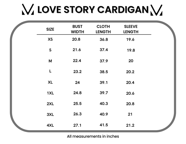 IN STOCK Love Story Cardigan