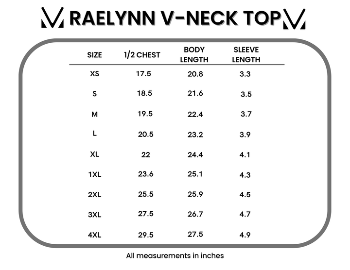 IN STOCK Raelynn V-Neck Top - Petal Gardens