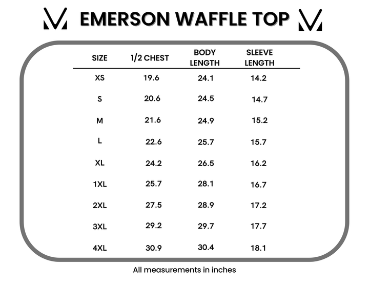 IN STOCK Emerson Waffle Top - Black