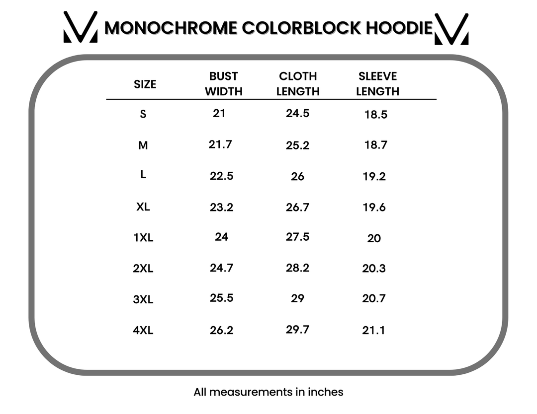 IN STOCK Monochrome Colorblock Hoodie