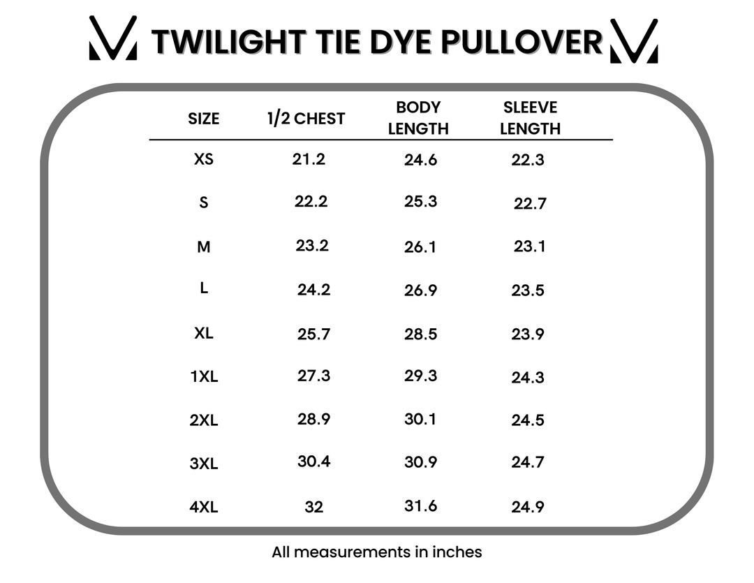 IN STOCK Twilight Tie Dye Pullover FINAL SALE