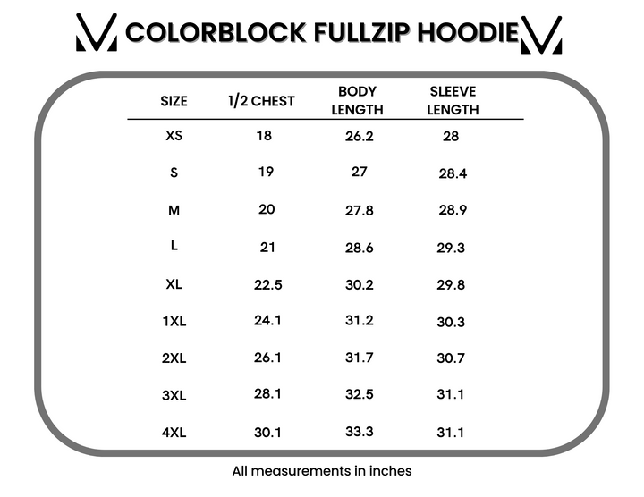 IN STOCK Colorblock Fullzip - Autumn Watercolor Mix