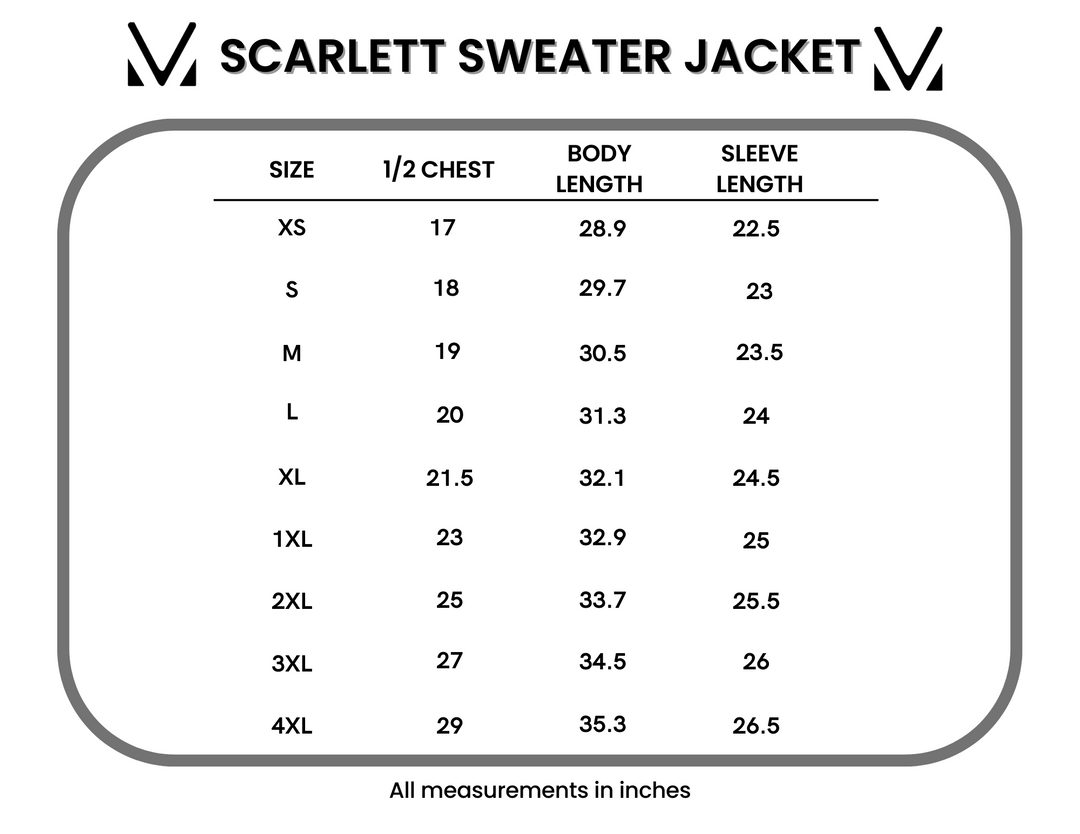 IN STOCK Scarlett Sweater Jacket - Mocha