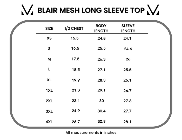 IN STOCK Blair Mesh Long Sleeve Top - Black and White Checkers