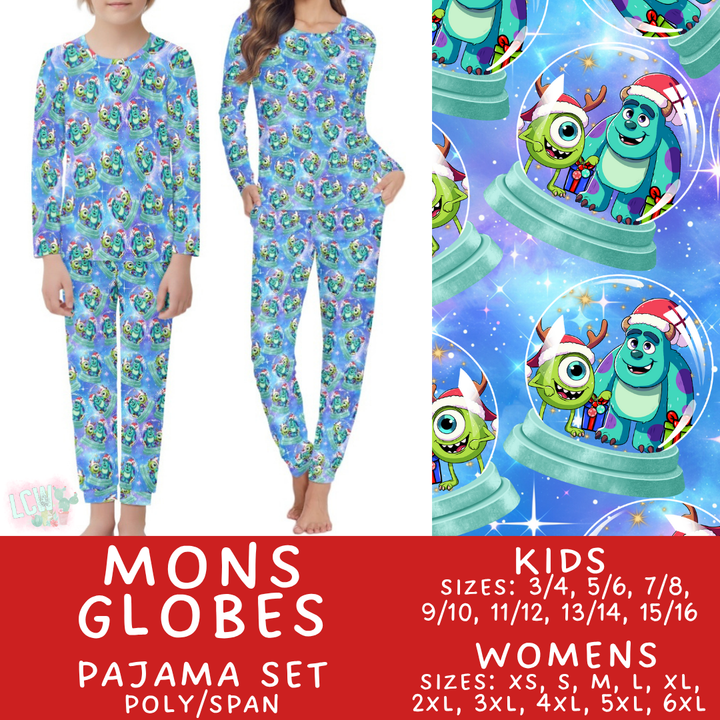 Batch #430 - Magical Christmas Family Pajamas - Closes 10/15 - ETA late Nov - Mons Globes Women's & Kid's Pajama Set