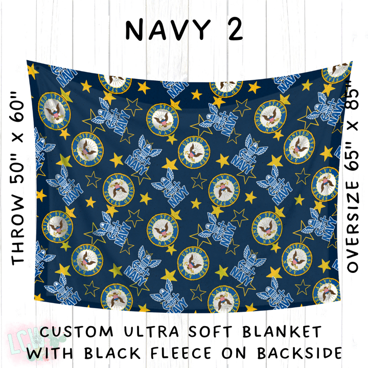 Batch #414 - Military 2 Collection - Closes 9/17 - ETA early Nov - Navy 2 Blanket