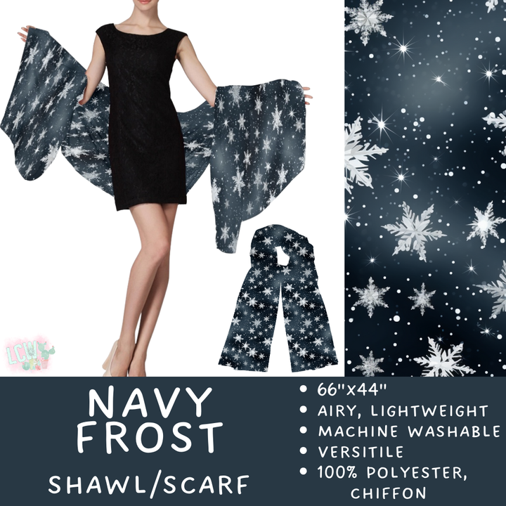 Batch #415 - The Scarf/Shawl Collection - Closes 9/18 - ETA early Nov - Navy Frost Scarf/Shawl