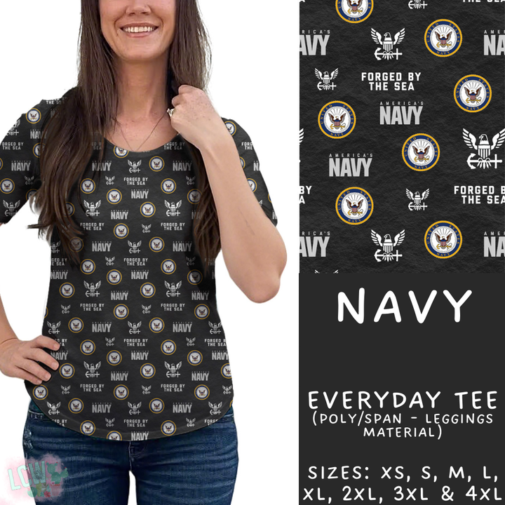 Batch #414 - Military 2 Collection - Closes 9/17 - ETA early Nov - Navy Everyday Tee
