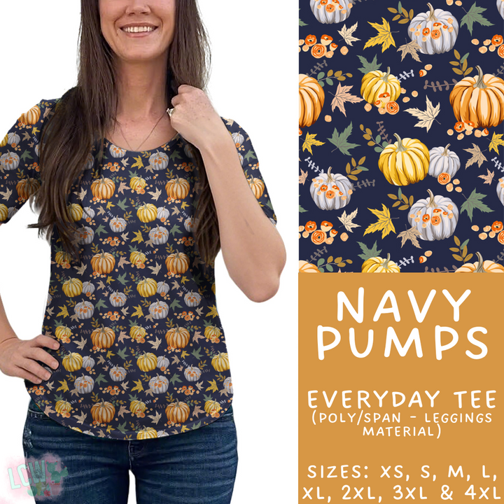 Batch #407 - Fall Fun 2 - Closes 9/4 - ETA mid/late October - Navy Pumps Everyday Tee