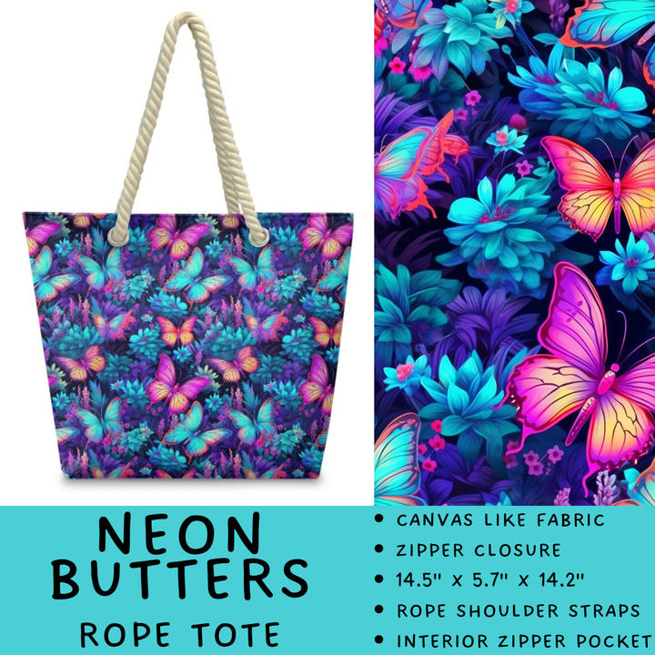 Batch #447 - The Rope Tote - Closes 11/13 - ETA late Dec - Neon Butters Rope Tote