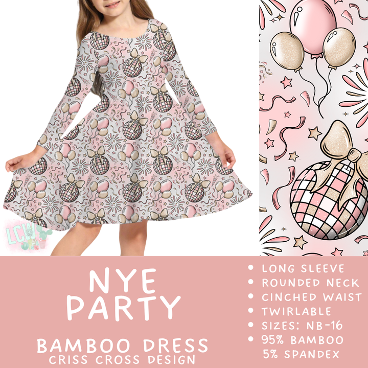 Batch #444 - Long Sleeve Bamboo Dress - Closes 11/7 - ETA late Dec - NYE Party Long Sleeve Criss-Cross Bamboo Dress