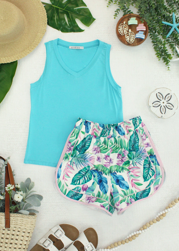 IN STOCK Noelle Tank - Aqua