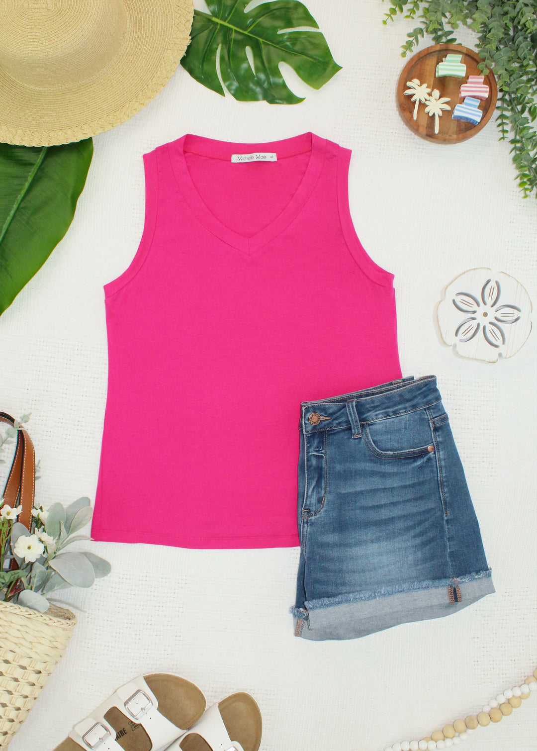 IN STOCK Noelle Tank - Hot Pink
