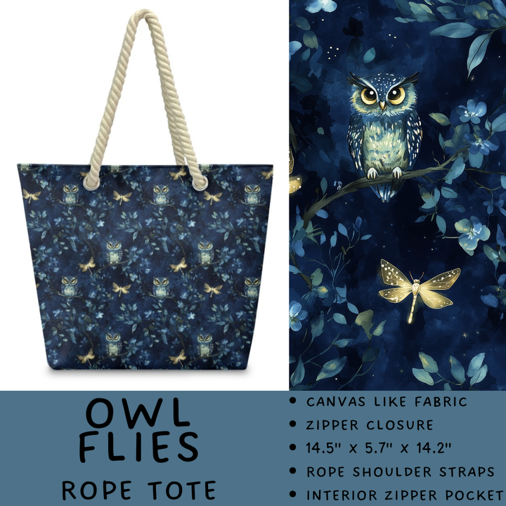 Batch #447 - The Rope Tote - Closes 11/13 - ETA late Dec - Owl Flies Rope Tote