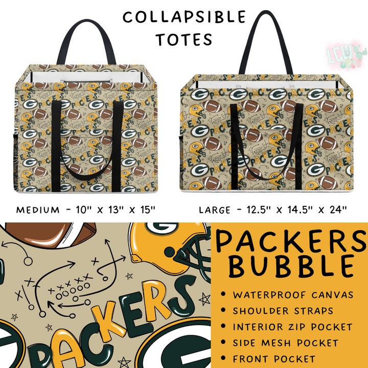 Batch #420 - End Zone Gear - Closes 9/26 - ETA mid Nov - Packers Bubble Collapsible Tote
