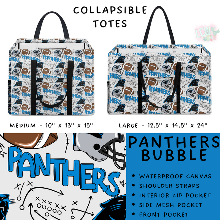 Batch #420 - End Zone Gear - Closes 9/26 - ETA mid Nov - Panthers Bubble Collapsible Tote