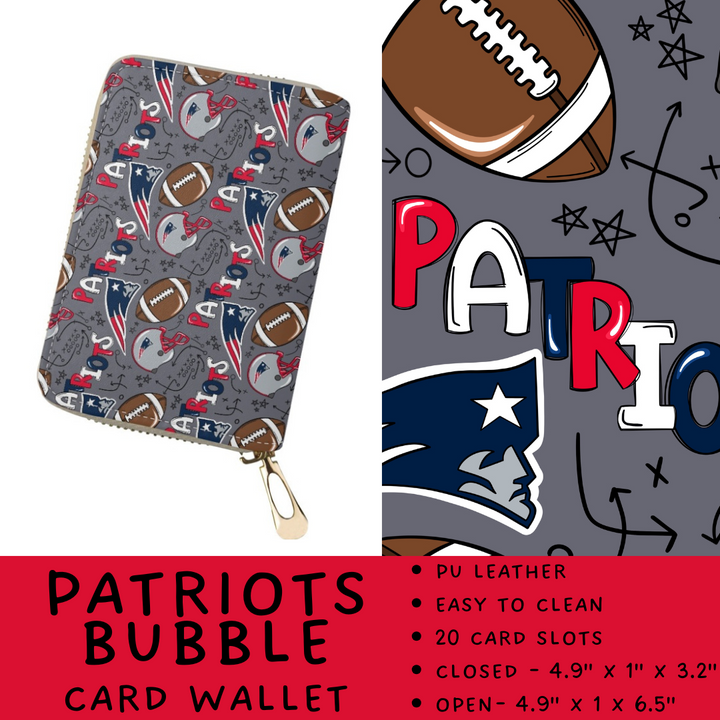 Batch #420 - End Zone Gear - Closes 9/26 - ETA mid Nov - Patriots Bubble Card Wallet