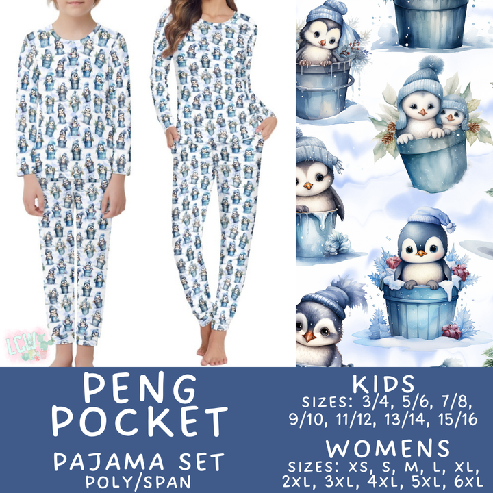Batch #425 - Winter Family Pajamas - Closes 10/6 - ETA late Nov - Peng Pocket Women's & Kid's Pajama Set