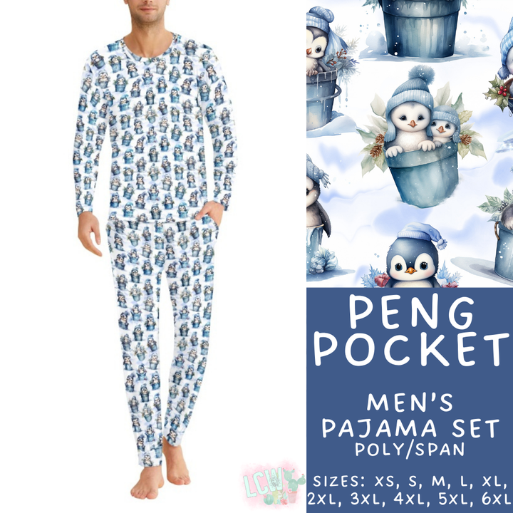 Batch #425 - Winter Family Pajamas - Closes 10/6 - ETA late Nov - Peng Pocket Men's Pajama Set