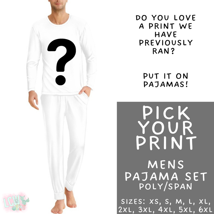 Batch #412 - Christmas Family Pajamas 2 - Closes 9/12 - ETA late October - Pick Your Print Men's Pajama Set