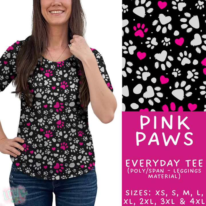 Batch #408 - Fun Run 14 - Closes 9/5 - ETA mid/late October - Pink Paws Everyday Tee