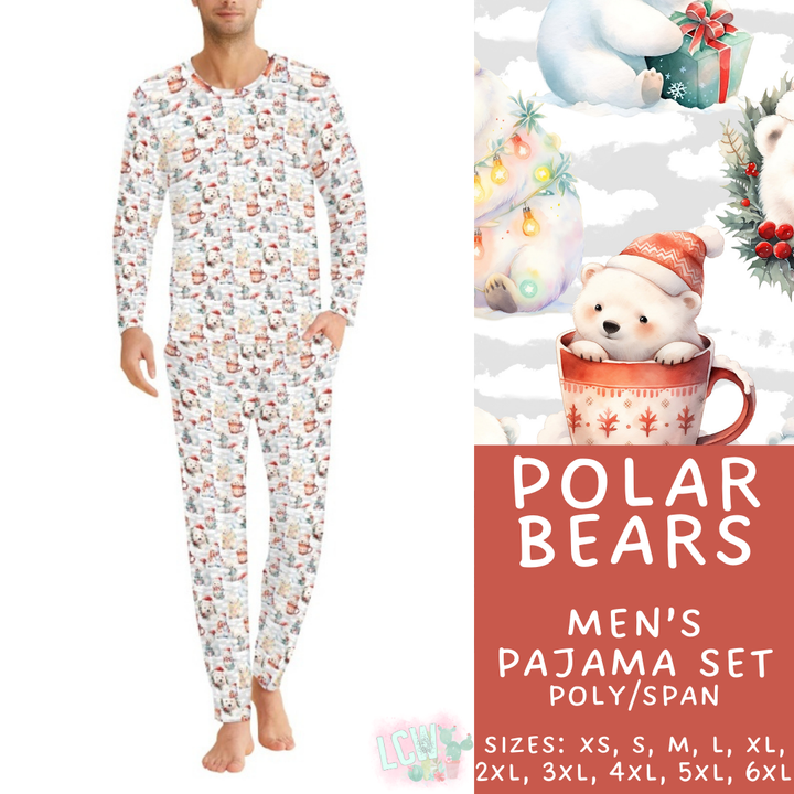 Batch #425 - Winter Family Pajamas - Closes 10/6 - ETA late Nov - Polar Bears Men's Pajama Set