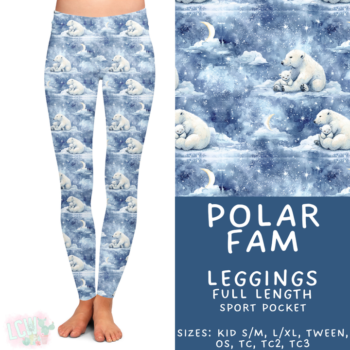 Batch #439 - Winter Watercolor 2 - Closes 10/30 - ETA mid Dec - Polar Fam Full Length Leggings