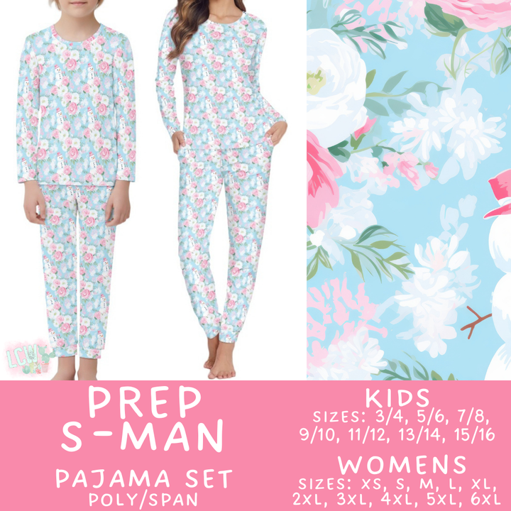 Batch #425 - Winter Family Pajamas - Closes 10/6 - ETA late Nov - Prep S-Man Women's & Kid's Pajama Set