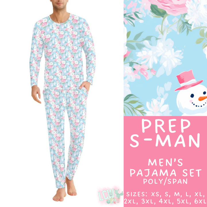 Batch #425 - Winter Family Pajamas - Closes 10/6 - ETA late Nov - Prep S-Man Men's Pajama Set