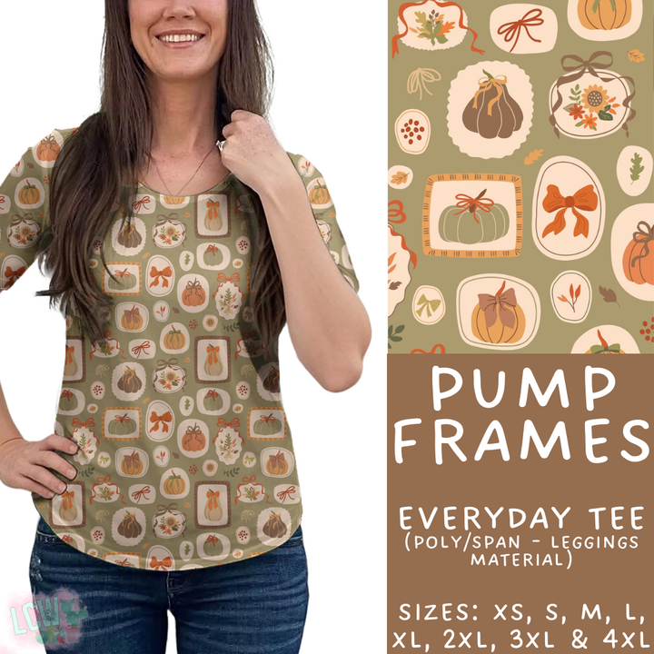 Batch #403 - Hello Fall 2 - Closes 8/28 - ETA mid October - Pump Frames Everyday Tee