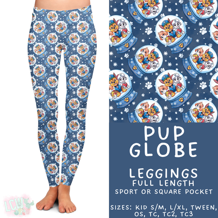 Batch #432 - Winter Globes - Closes 10/17 - ETA early December - Pup Globe Full Length Leggings