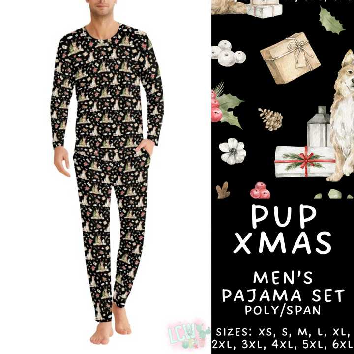 Batch #412 - Christmas Family Pajamas 2 - Closes 9/12 - ETA late October - Pup Xmas Men's Pajama Set