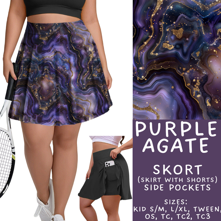 Batch #448 - Agate Collection - Closes 11/17 - ETA early Jan - Purple Agate Skort