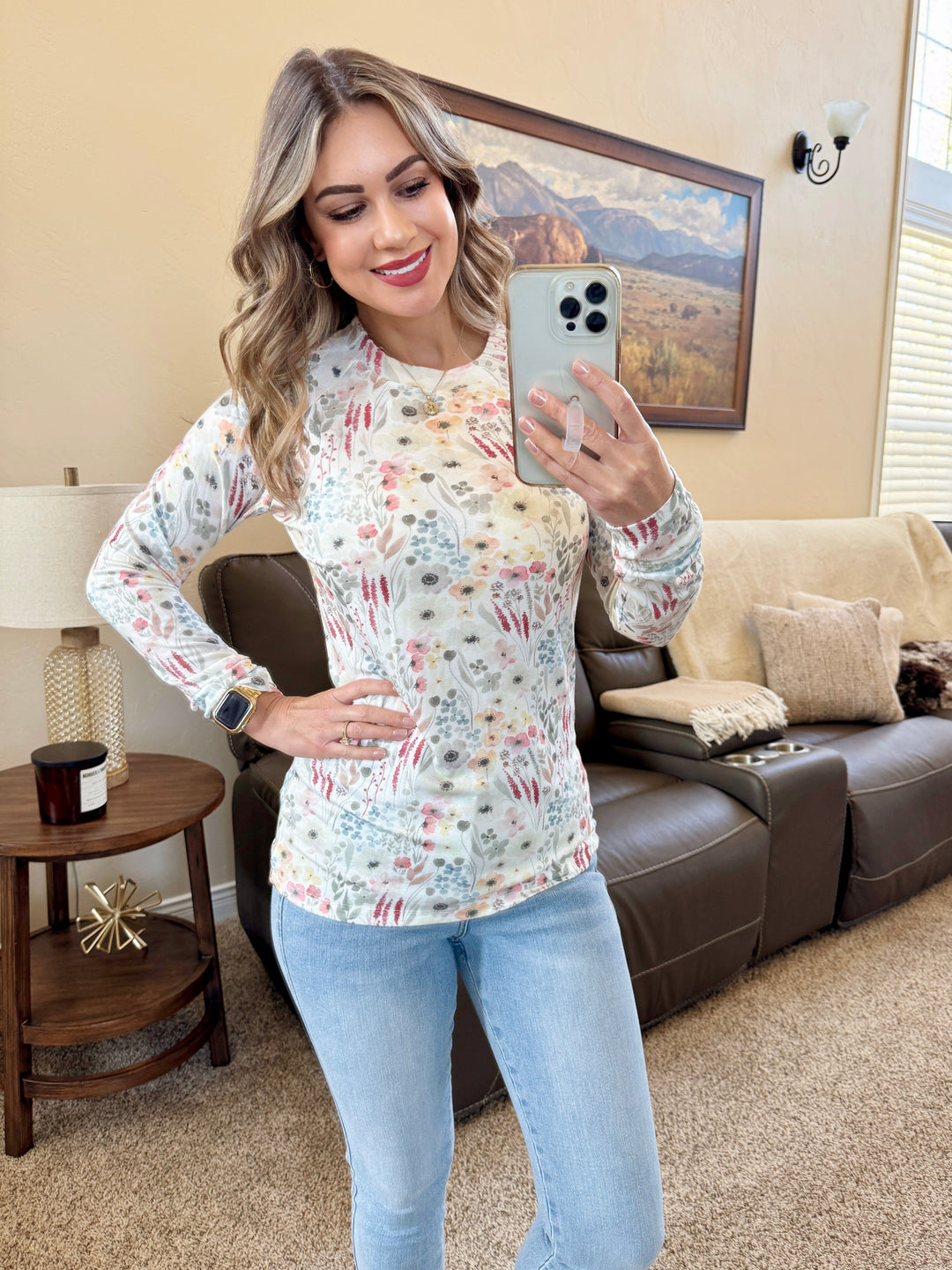 IN STOCK Blair Long Sleeve Top - Wildflower Gardens