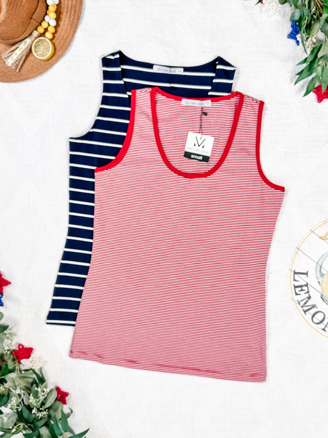 IN STOCK Tiffany Tank - Navy and White Stripes FINAL SALE