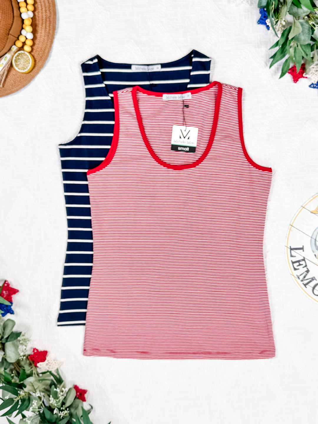 IN STOCK Tiffany Tank - Navy and White Stripes FINAL SALE