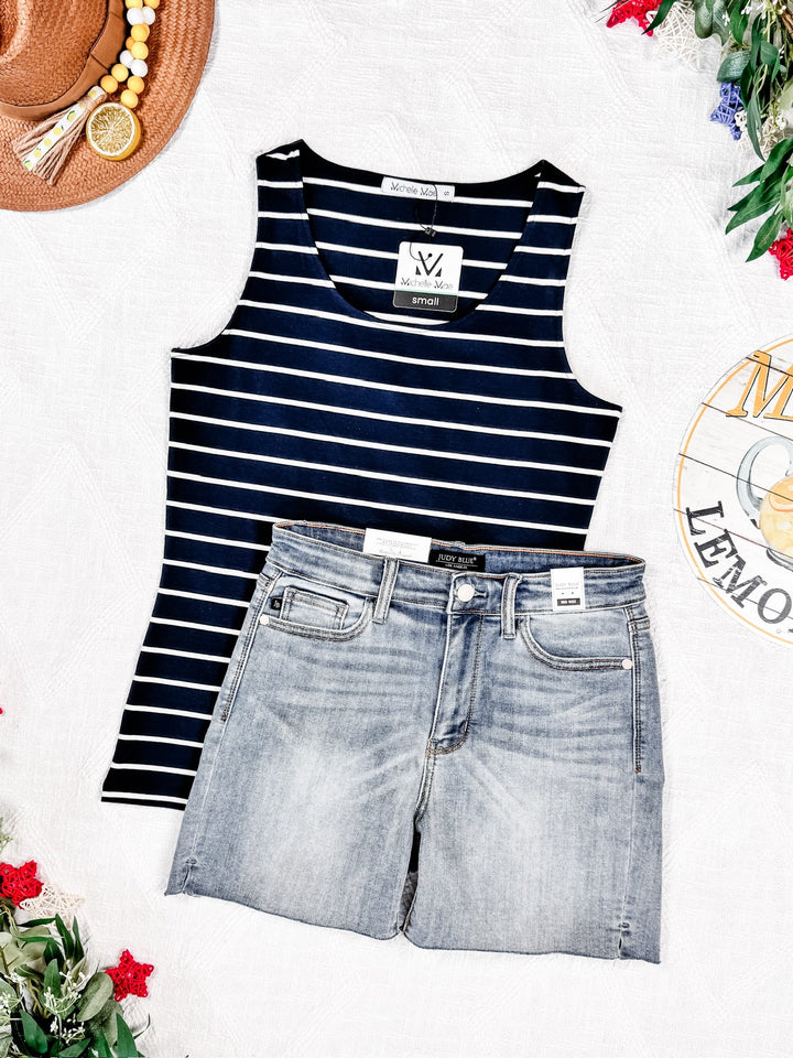 IN STOCK Tiffany Tank - Navy and White Stripes FINAL SALE